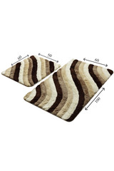 Set akrilnih otirača (2 komada) Šareno - bež. Set akrilnih otirača (2 komada) Šareno - bež.