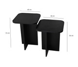 Set pomoćnih stolova Blues - crna.