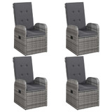 7-dijelni vrtni blagovaonski set sivi 3067908