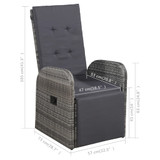 7-dijelni vrtni blagovaonski set sivi 3067908