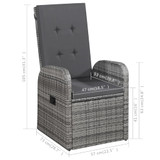 7-dijelni vrtni blagovaonski set sivi 3067908