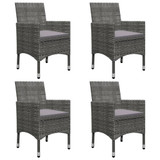 5-dijelni vrtni blagovaonski set sivi 3068736
