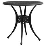 5-dijelni bistro set od lijevanog aluminija crni 3070608