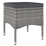 5-dijelni vrtni bistro set od poliratana i kaljenog stakla sivi 3058369