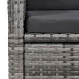 9-dijelni vrtni blagovaonski set s jastucima sivi 3099498