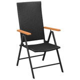 7-dijelni vrtni blagovaonski set crno-smeđi 3060080