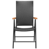 7-dijelni vrtni blagovaonski set crno-smeđi 3060080