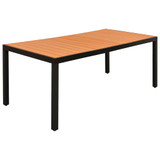 7-dijelni vrtni blagovaonski set crno-smeđi 3060080