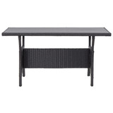 Vrtni stol crni 120 x 70 x 66 cm od poliratana 316585