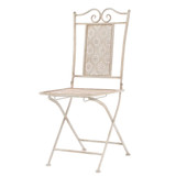 3-dijelni bistro set čelični bijeli 43149