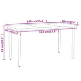 5-dijelni vrtni blagovaonski set crni 3099079
