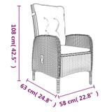 7-dijelni vrtni blagovaonski set s jastucima sivo-crni 3099362