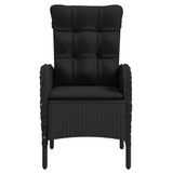5-dijelni vrtni blagovaonski set s jastucima crni 3099355