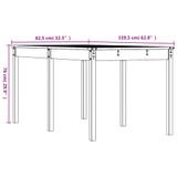 Vrtni stol 159,5 x 82,5 x 76 cm od masivnog drva duglazije 823981