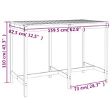 7-dijelni vrtni barski set od masivnog drva duglazije 3157816