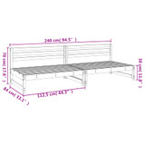 Srednja vrtne sofe 2 kom 120 x 80 cm od masivnog drva duglazije 825721