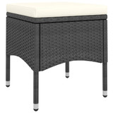 5-dijelni vrtni bistro set od poliratana i drva bagrema crni 3058376