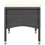 5-dijelni vrtni bistro set od poliratana i drva bagrema crni 3058376