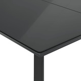 3-dijelni bistro set s jastucima crni od poliratana 3212089
