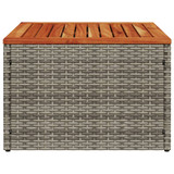 Vrtni stol sivi 55 x 55 x 37 cm od poliratana i bagremovog drva 366126
