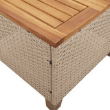 Vrtni stol bež 45 x 45 x 37 cm od poliratana i bagremovog drva 366327