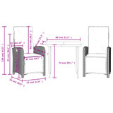 3-dijelni bistro set s jastucima bež od poliratana 3212570