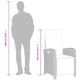 3-dijelni bistro set s jastucima bež od poliratana 3212570