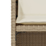 3-dijelni bistro set s jastucima bež od poliratana 365069