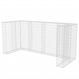 Gabionska ograda za tri kante za otpad od čelika 250x100x120 cm