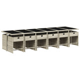 13-dijelni vrtni blagovaonski set s jastucima svijetlosivi 3211127