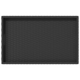 Sklopivi stol s pladnjem crni 65 x 40 x 75 cm od poliratana 365127