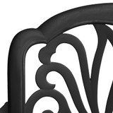 5-dijelni bistro set od lijevanog aluminija crni 3070602