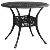 3-dijelni bistro set od lijevanog aluminija crni 3070584