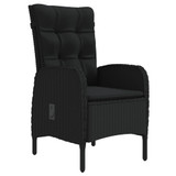 7-dijelni vrtni blagovaonski set s jastucima crni 3099356