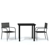 3-dijelni vrtni blagovaonski set sivi 3099583