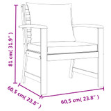 4-dijelni vrtni blagovaonski set s jastucima od bagremovog drva 3154979