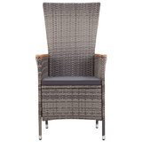 5-dijelni vrtni blagovaonski set s jastucima sivi 3099433
