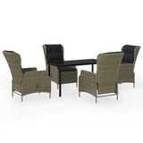 5-dijelni vrtni blagovaonski set smeđi 3099651