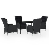 5-dijelni vrtni blagovaonski set tamnosivi 3099639