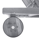 Vrtna ležaljka za 2 osobe s jastucima siva masivno drvo bagrema 3061395