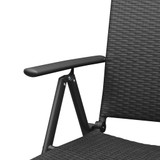 9-dijelni vrtni blagovaonski set crno-smeđi 3060057