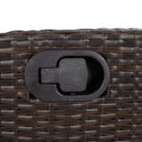 7-dijelni vrtni blagovaonski set s jastucima poliratan smeđi 3212986