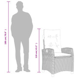 9-dijelni vrtni blagovaonski set s jastucima crni od poliratana 3212642