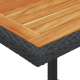 3-dijelni bistro set s jastucima crni od poliratana 365068