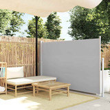 Uvlačiva bočna tenda za terasu 140 x 500 cm siva 48398