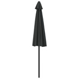 Balkonski suncobran crni 270 x 144 x 222 cm polukružni 312500