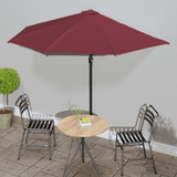 Balkonski suncobran bordo 300 x 155 x 223 cm polukružni 312502