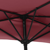 Balkonski suncobran bordo 300 x 155 x 223 cm polukružni 312502