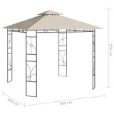Sjenica 3 x 3 x 2,7 m krem 160 g/m² 313912