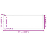 Uvlačiva bočna tenda za terasu 220 x 600 cm crna 317976